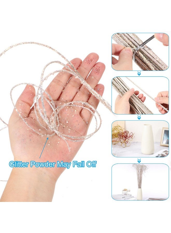 PATIKIL PATIKIL Glitter Curly Branch, 60 Pcs Natural Dried Willow Branches Twigs Christmas Tree Picks Stem Ornaments for Home Kitchen Wedding DIY Crafts Wreath Vases Decor Gift, White  - Image 4
