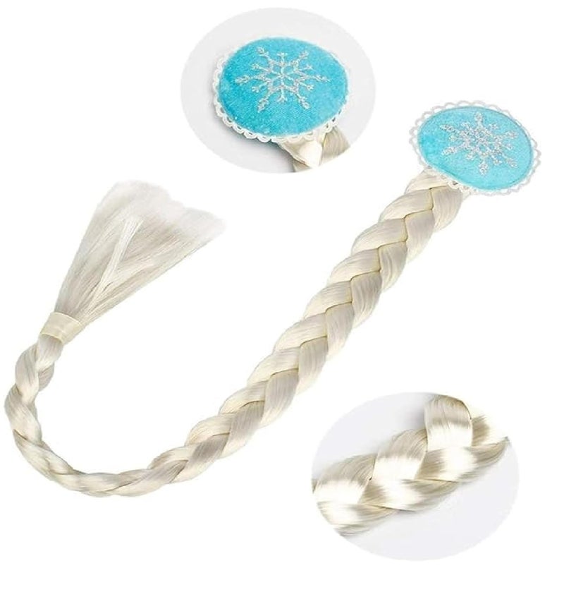 Fancy Steps Princess Accessories for Girls | Birthday Party Elsa Accessories, Crown Wand, Unicorn Headband and Wig for Fairytale (Stick,Crown,Wig) - Image 4