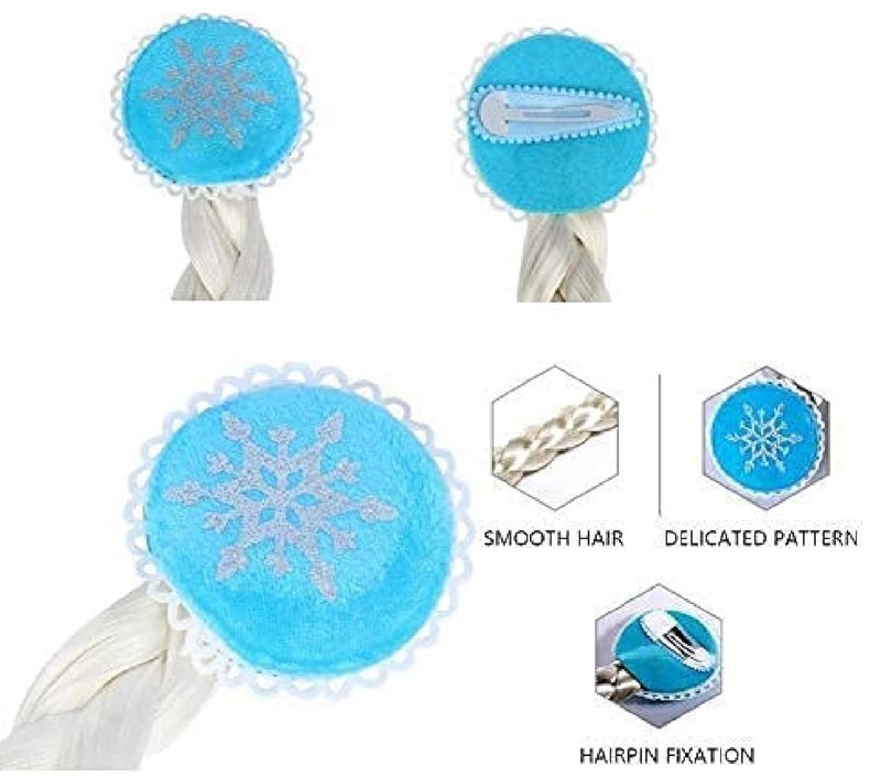 Fancy Steps Princess Accessories for Girls | Birthday Party Elsa Accessories, Crown Wand, Unicorn Headband and Wig for Fairytale (Stick,Crown,Wig) - Image 2
