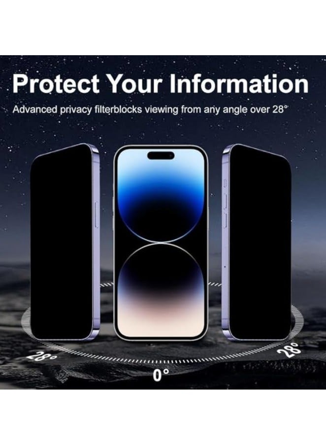 General [2 Pack] Privacy Screen Protector Compatible with VIVO V40 5G, 9H Hardness, Anti-spy Tempered Glass Coverage, HD Screen Protection  - Image 2