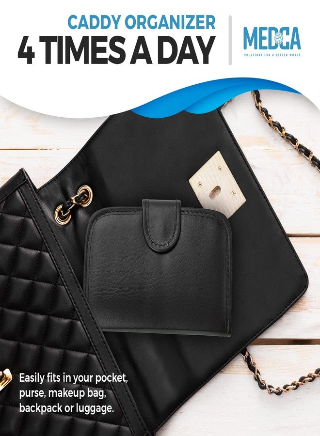 MEDca Weekly Travel Pill Organizer - Prescription and Medication Wallet Pill Box Reminder, a Extra Large Pill Container Dispenser Case, Caddy Organizer, for 4 Times A Day, 7 Days a Week, 7.5 x 4.5 Inches - Image 5