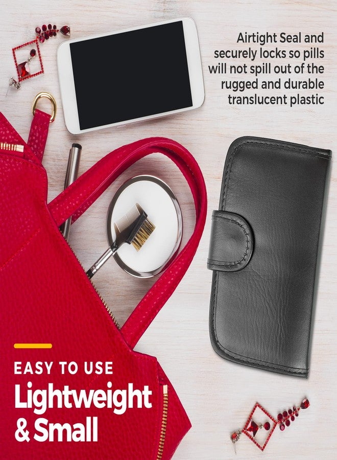 MEDca Weekly Travel Pill Organizer - Prescription and Medication Wallet Pill Box Reminder, a Extra Large Pill Container Dispenser Case, Caddy Organizer, for 4 Times A Day, 7 Days a Week, 7.5 x 4.5 Inches - Image 4