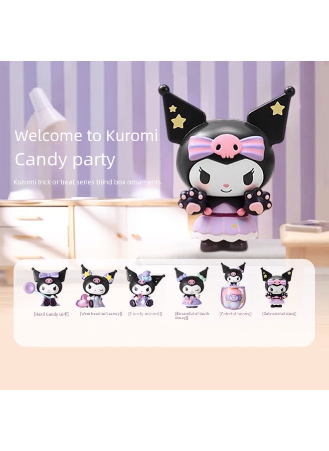 Generic MINISO Famous And Excellent Kuromi Trick Or Treat Series Blind Box Ornaments Hand-made Desktop Toy Gift-Color:Kuromi Trick Or Treat Series Blind Box Ornaments [6 End Boxes] [72 Whole Boxes]]  - Image 3