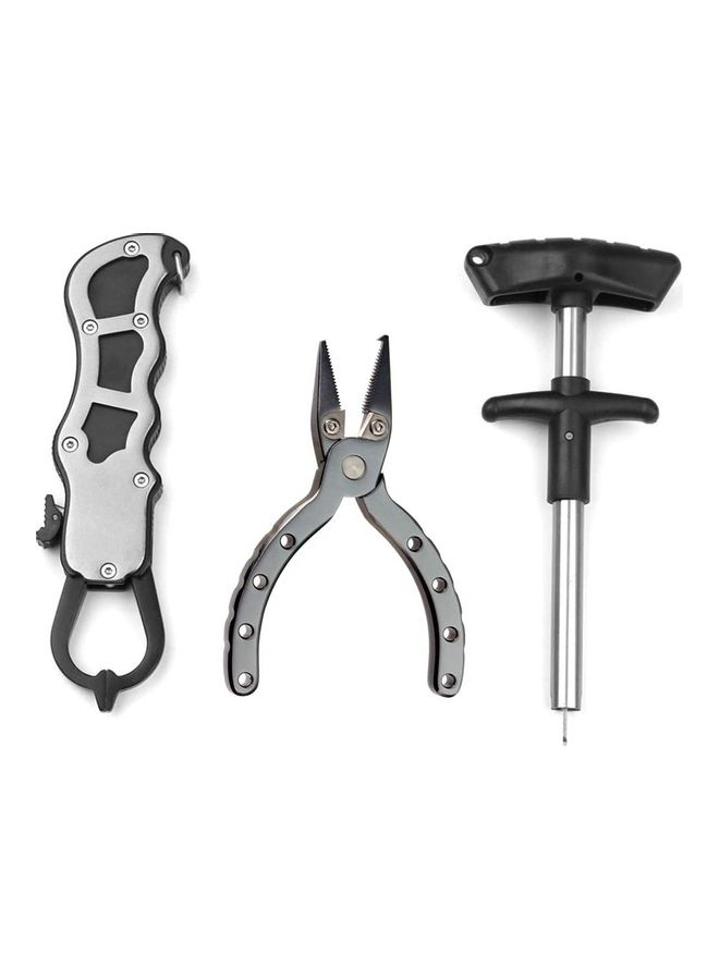 NIBEMINENT 3-Piece Mini Portable Fishing Tools Combo Set Black 26 x 19cm - Image 1