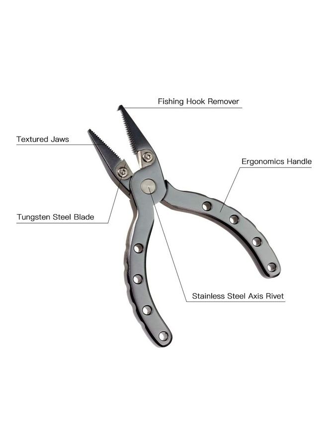 NIBEMINENT 3-Piece Mini Portable Fishing Tools Combo Set Black 26 x 19cm - Image 3