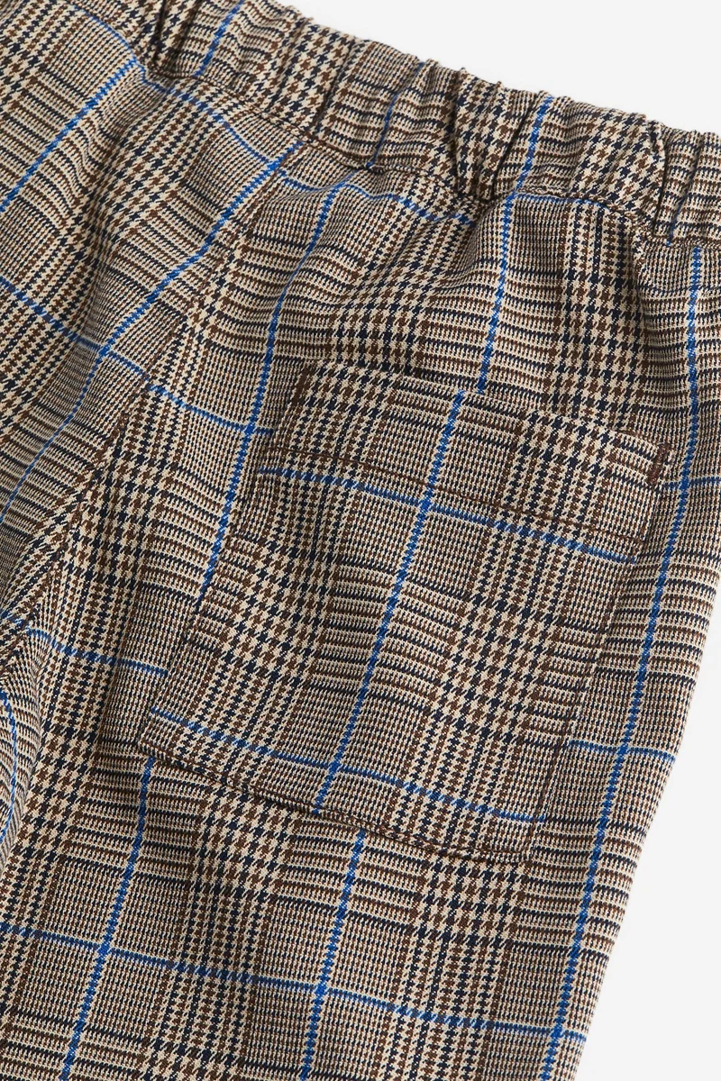 H&M Kids Checkered Straight Fit Joggers