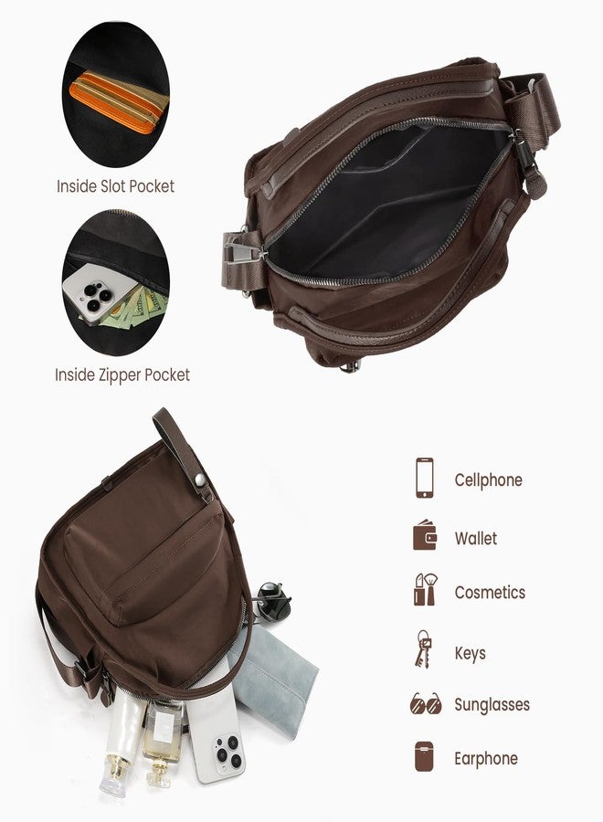 CATSEA Women's Elegant Solid Color Shoulder Bag Fashionable Zipper Crossbody Bags Soft Top Handle Handbag Purse - Image 5