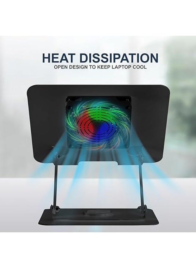 Professional Laptop Stand with Cooling Fan - Ergonomic, Lightweight & Durable - Adjustable Cooling Pad for Daily Use - Image 4