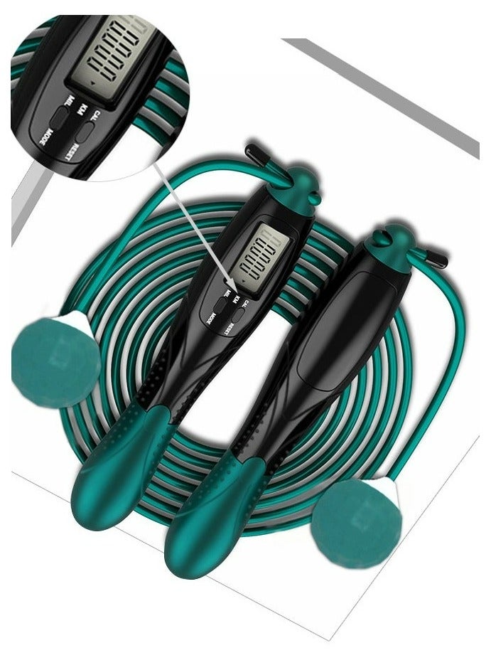 Cuken Dual Purpose Digital Jump Rope - Adjustable Counting Skipping Rope - Multimode Skipping Rope with Calories - 360° anti-winding - Cordless Jumping Rope for Fitness Exercise Gym - Image 2