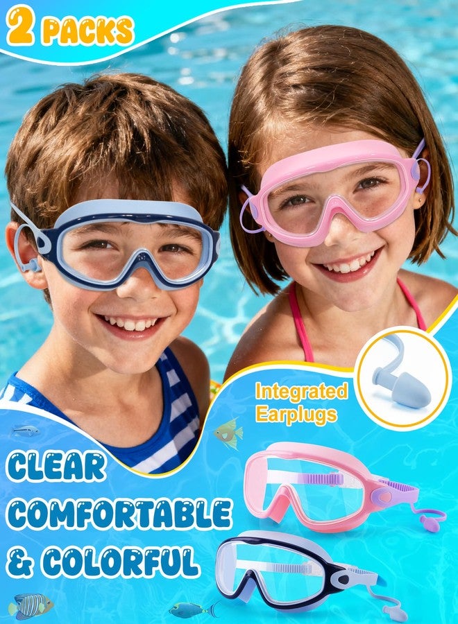 WIN.MAX Swimming Goggles 2 Pack Anti Fog Anti UV Clear View for Men Women Boys Girls,Swim Goggles for Adults Youth Kids 4-14 - Image 2