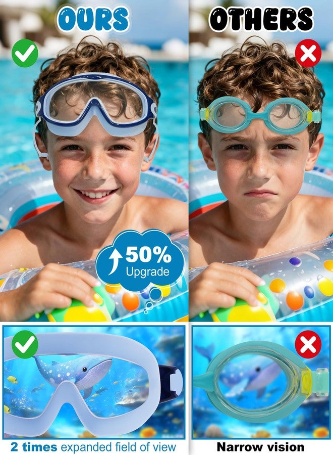 WIN.MAX Swimming Goggles 2 Pack Anti Fog Anti UV Clear View for Men Women Boys Girls,Swim Goggles for Adults Youth Kids 4-14 - Image 5