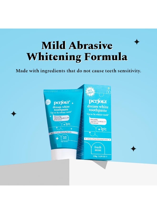 Perfora Teeth Whitening Toothpaste For Stain Removal - 300 g (150g X 2) | Fluoride & SLS Free Tooth Paste For Adult & Kids | N-Ha For Teeth Remineralisation & Oral Care | No Artificial Sweetners - Image 4