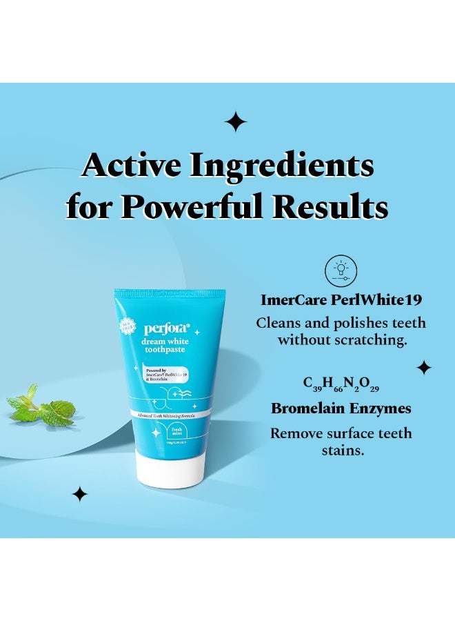 Perfora Teeth Whitening Toothpaste For Stain Removal - 300 g (150g X 2) | Fluoride & SLS Free Tooth Paste For Adult & Kids | N-Ha For Teeth Remineralisation & Oral Care | No Artificial Sweetners - Image 3