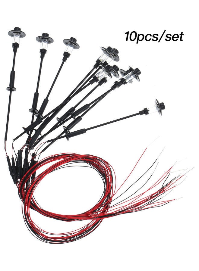 NIBEMINENT 10pcs Warm White Model Street Light 15 x 1.5 9.5cm - Image 2