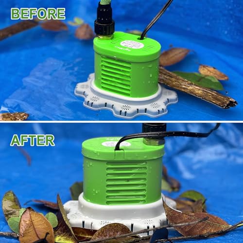AgiiMan Pool Cover Pump Above Ground - 850 GPH Submersible Water Pump for Pool Draining, Portable Small Sump Pumps with 16' Drainage Hose and 25' Power Cord, 3 Adapters, Green - Image 4