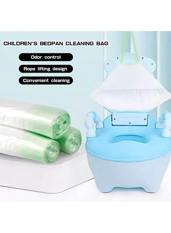 100Pcs Potty Bags with Drawstring Disposable Toilet Cleaner Bag Travel Portable Potty Seat Liner Bags for Kids Universal Size Potty Bags for Potty Training Toilet Fits Toddlers Pets Outdoors  - Image 4