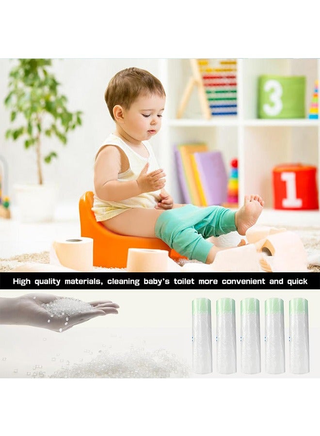 100Pcs Potty Bags with Drawstring Disposable Toilet Cleaner Bag Travel Portable Potty Seat Liner Bags for Kids Universal Size Potty Bags for Potty Training Toilet Fits Toddlers Pets Outdoors  - Image 5
