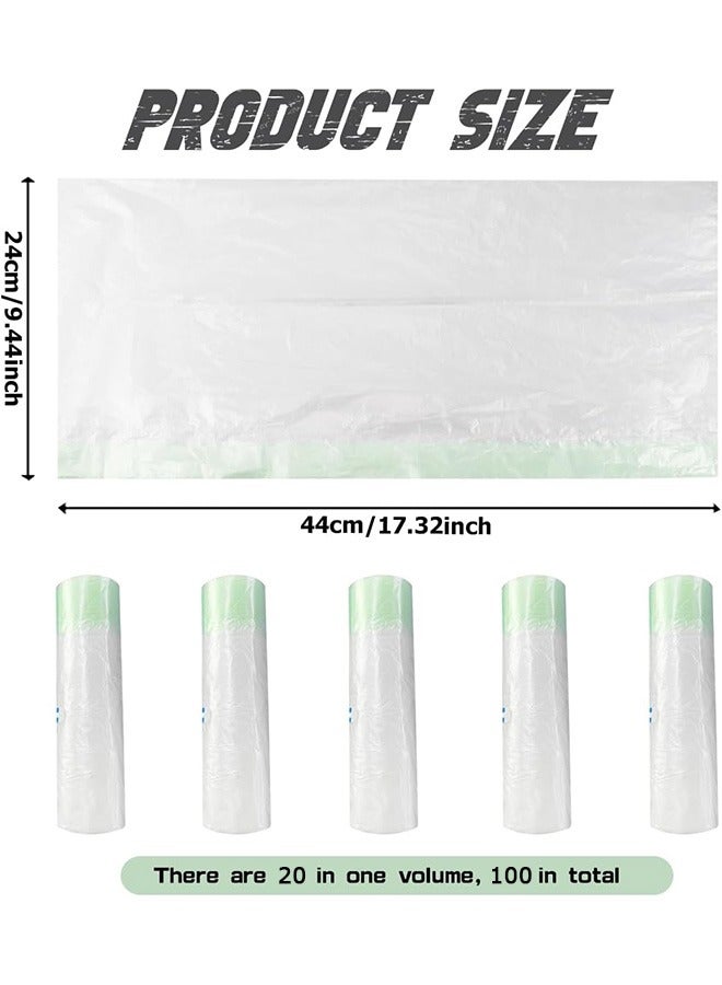 100Pcs Potty Bags with Drawstring Disposable Toilet Cleaner Bag Travel Portable Potty Seat Liner Bags for Kids Universal Size Potty Bags for Potty Training Toilet Fits Toddlers Pets Outdoors  - Image 2