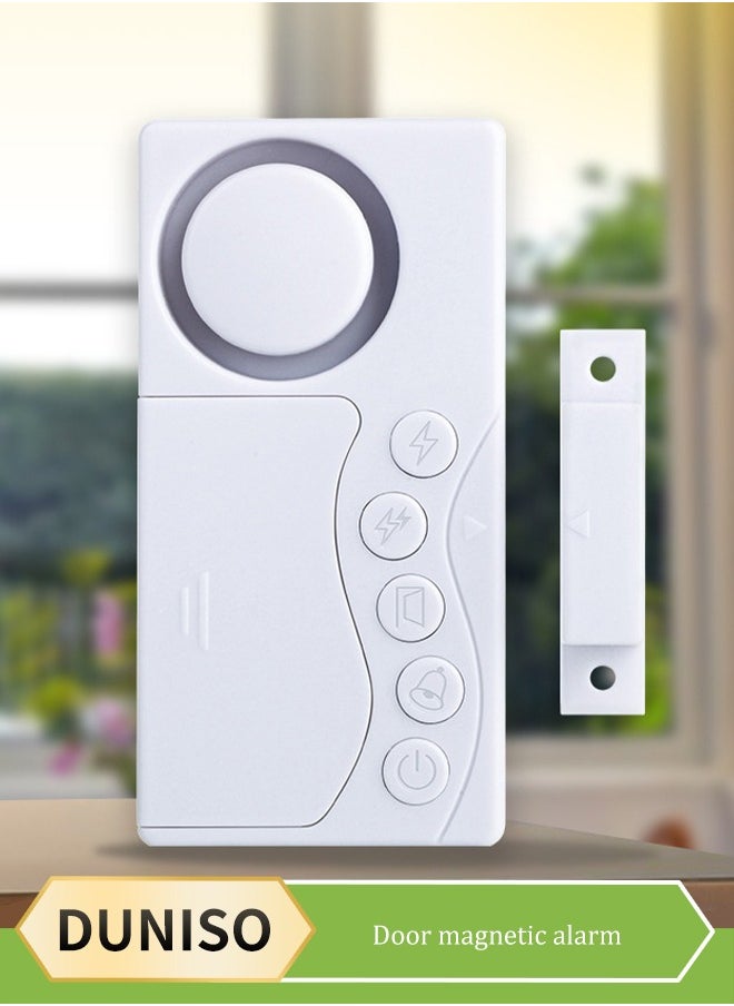 DUNISO - SF19 English cross-border simple door magnetic alarm, battery version, used for doorbell, refrigerator, door and window closing reminder, anti-theft - Image 1