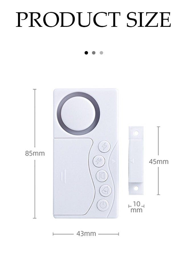 DUNISO - SF19 English cross-border simple door magnetic alarm, battery version, used for doorbell, refrigerator, door and window closing reminder, anti-theft - Image 1