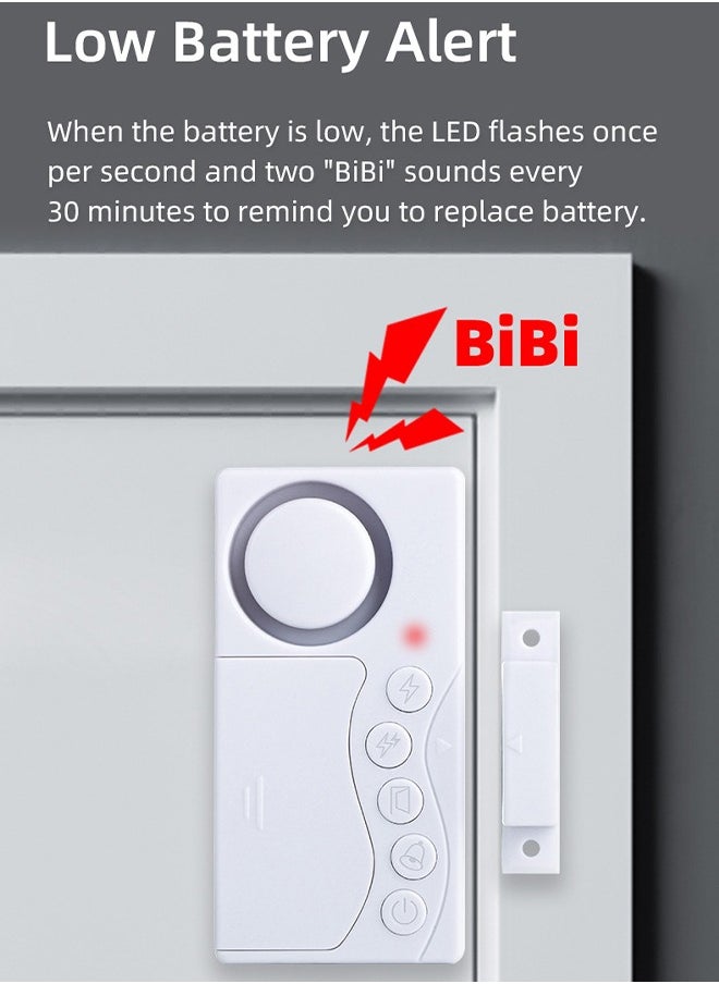 DUNISO - SF19 English cross-border simple door magnetic alarm, battery version, used for doorbell, refrigerator, door and window closing reminder, anti-theft - Image 1