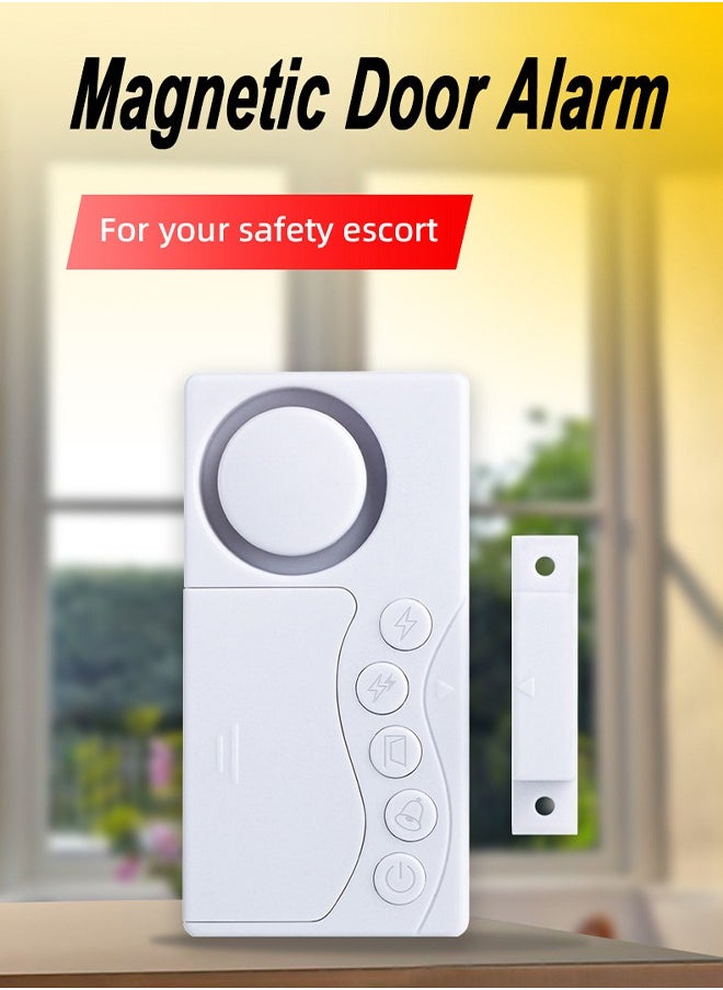 DUNISO - SF19 English cross-border simple door magnetic alarm, battery version, used for doorbell, refrigerator, door and window closing reminder, anti-theft - Image 1