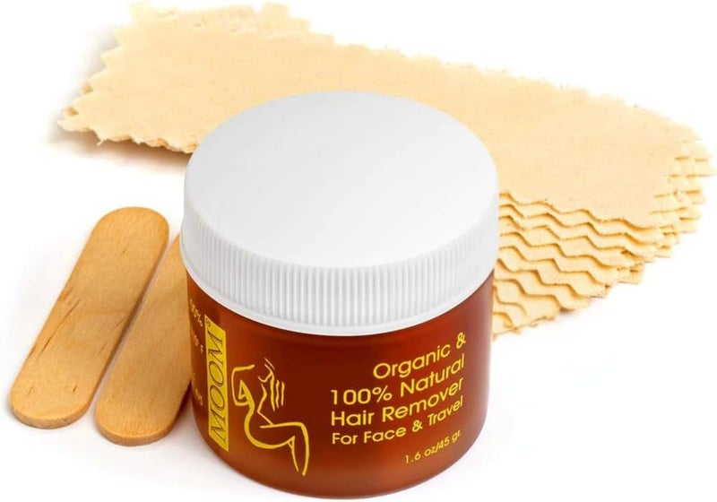 Moom Organic Hair Remover Mini Kit - 100% Natural Formula for Sensitive Skin - Image 1