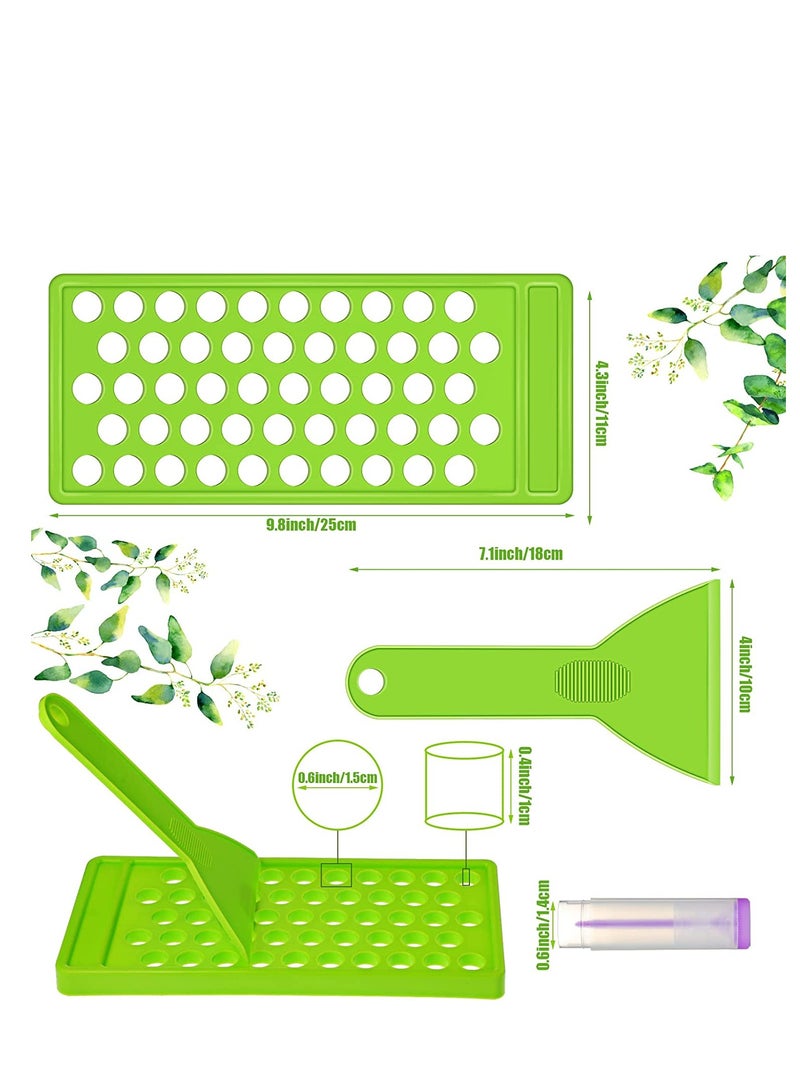 Excefore طقم قوالب أحمر الشفاه DIY لطيف بلسم الشفاه قوالب تعبئة أحمر الشفاه فارغة 2 مجموعات صينية بلسم الشفاه ومجرفة طقم هدايا أحمر الشفاه DIY للنساء والفتيات - Image 2