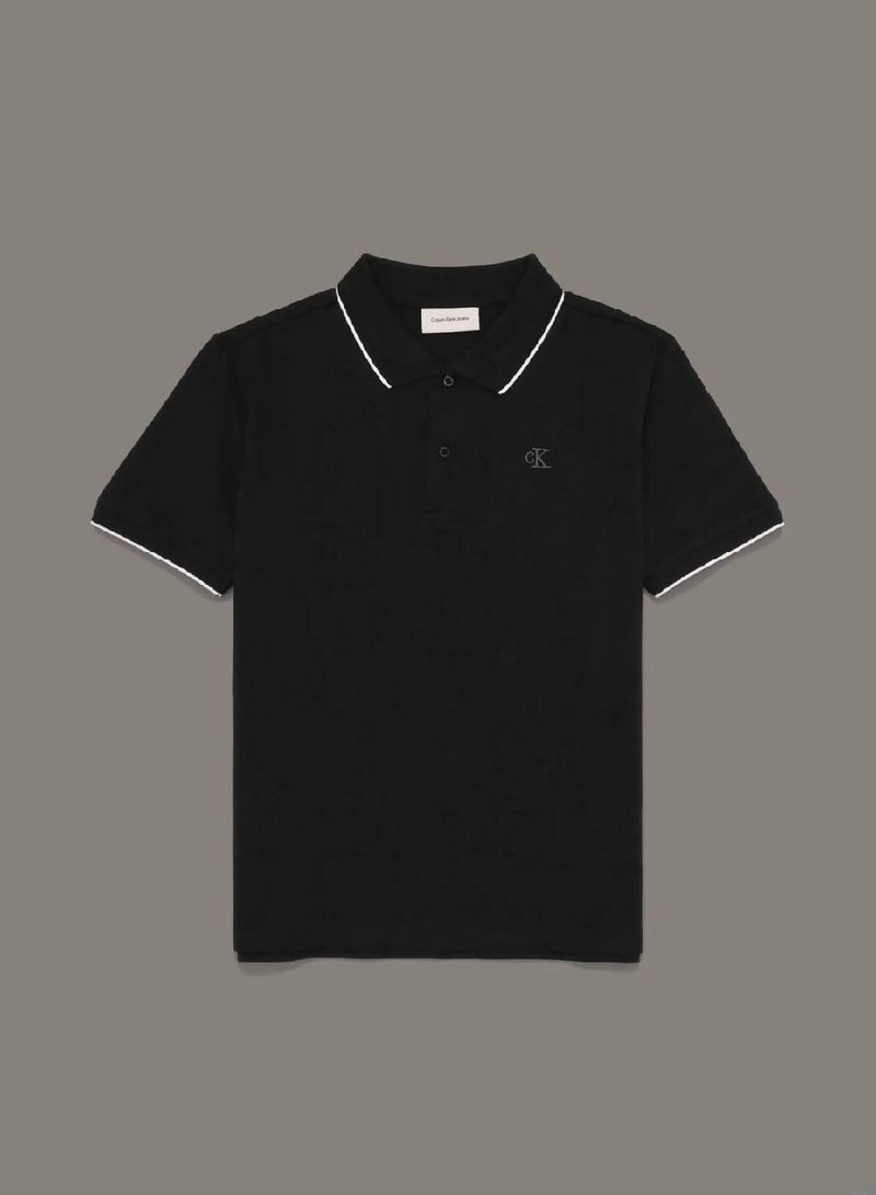 كالفن كلاين جينز قميص بولو بأطراف ملونة - Image 1
