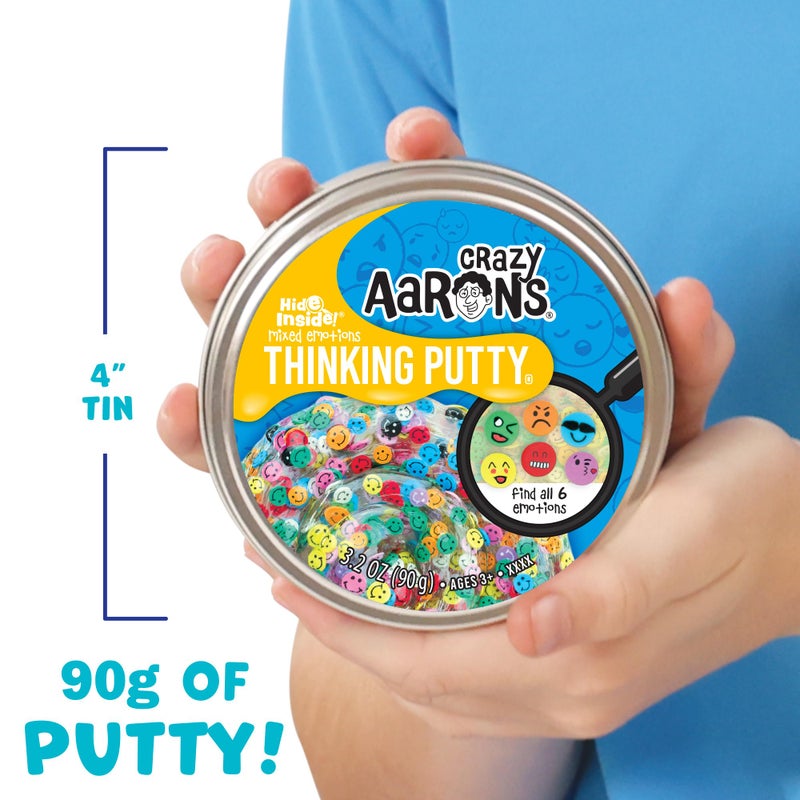 Crazy Aaron's Thinking Putty - Mixed Emotions - Multi-Color Sensory Putty for Kids and Adults in a 4" Tin - Creative and Endless Fun, Stress Relief Therapy Toys, Never Dries Out - Made in USA - Image 4