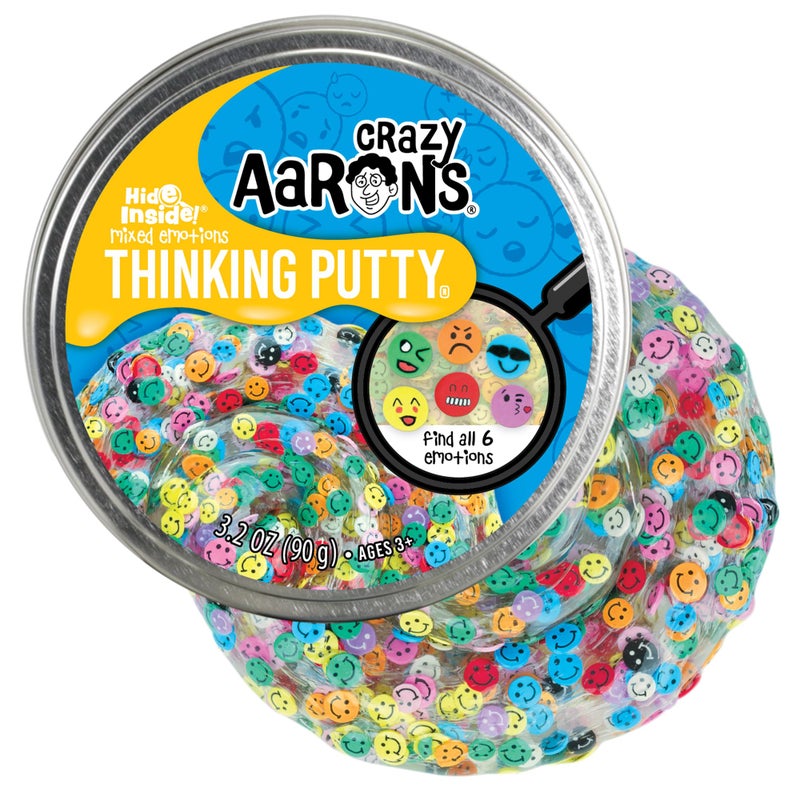 Crazy Aaron's Thinking Putty - Mixed Emotions - Multi-Color Sensory Putty for Kids and Adults in a 4" Tin - Creative and Endless Fun, Stress Relief Therapy Toys, Never Dries Out - Made in USA - Image 1