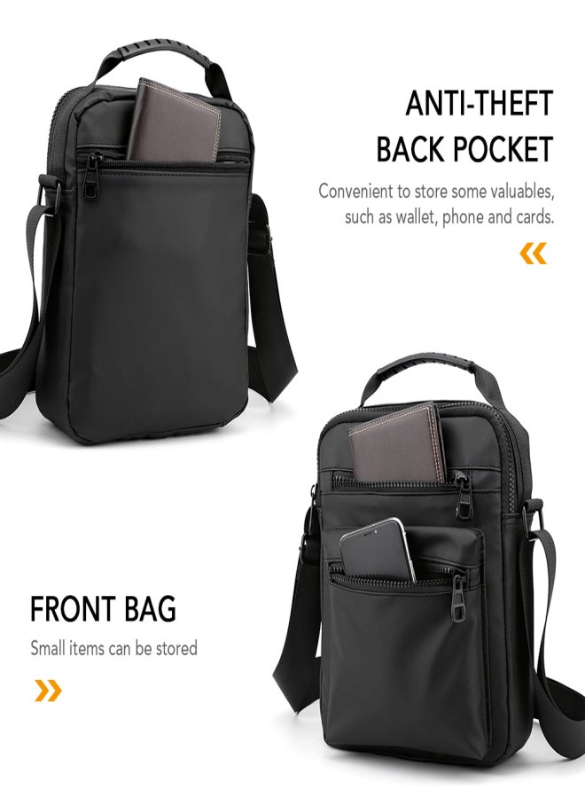 Generic Men Sling Bag Single Shoulder Bag Crossbody Bag Wear-Resistant Oxford Bag Adjustable Strap Shoulder Bag - Image 5