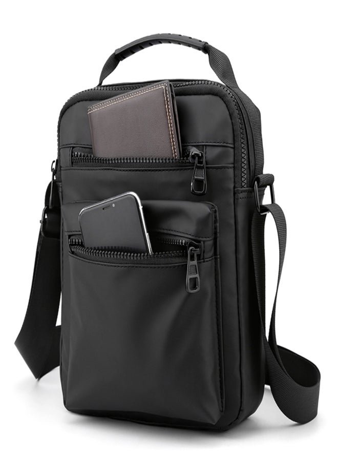 Generic Men Sling Bag Single Shoulder Bag Crossbody Bag Wear-Resistant Oxford Bag Adjustable Strap Shoulder Bag - Image 2