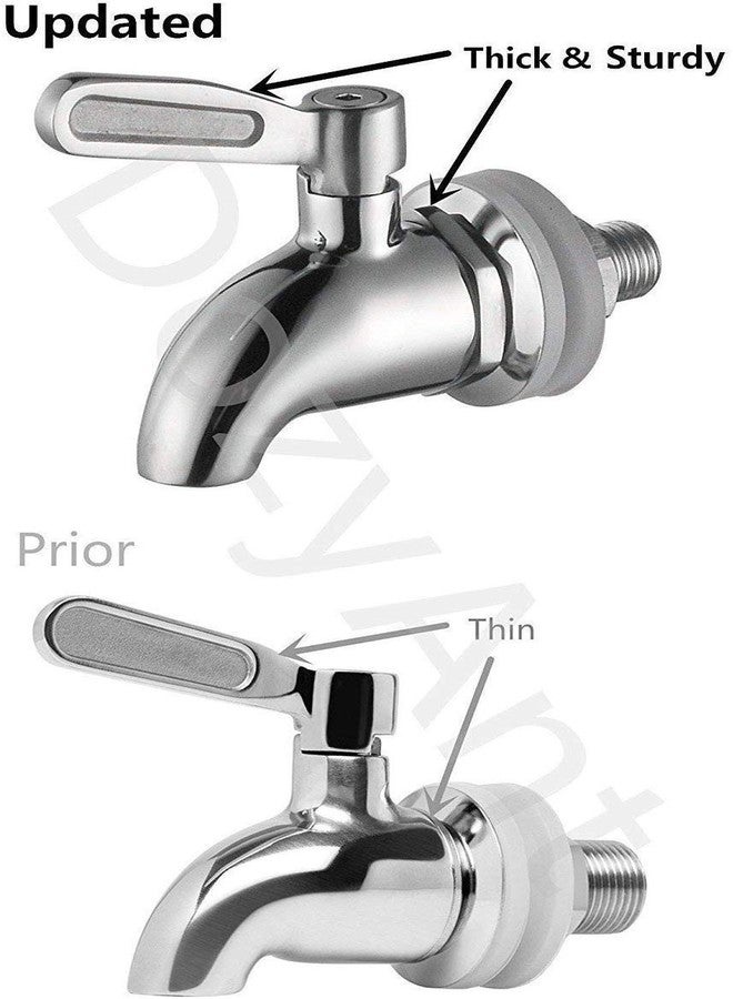 DOZYANT Replacement Spigot for Beverage Dispenser, Stainless Steel Spigot for Water Dispenser, Drink Dispenser Faucet, fits Berkey and other Gravity Filter systems as well, 2 Pack - Image 3