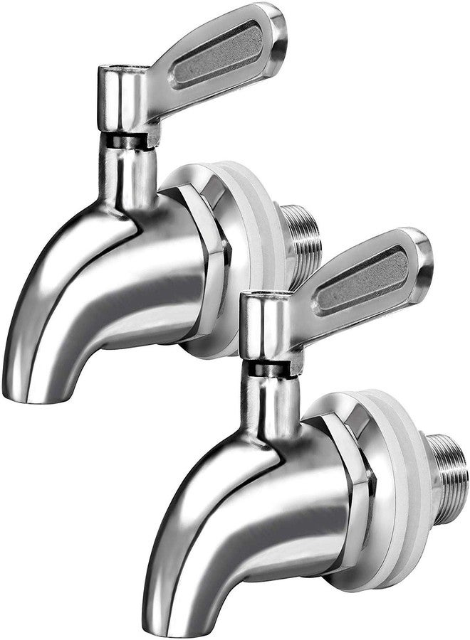 DOZYANT Replacement Spigot for Beverage Dispenser, Stainless Steel Spigot for Water Dispenser, Drink Dispenser Faucet, fits Berkey and other Gravity Filter systems as well, 2 Pack - Image 1