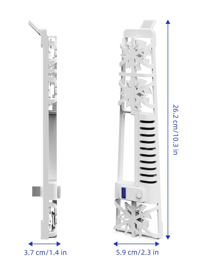 NANANINO cooling fan for PS5 Slim console, cooling accessory with 3 high-speed fans, silent cooling system with LED lights, and USB 3.0 port for PS5 - Image 5