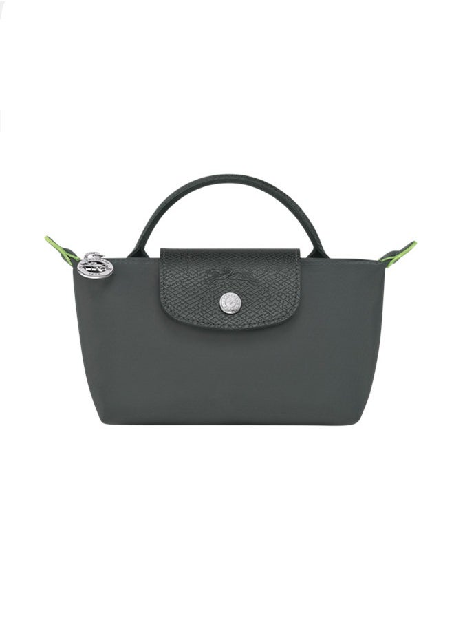 Longchamp Women's Classic Fashion Versatile Mini Makeup Bag HandbagShoulder Bag Handheld Small Bag Graphite Grey  - Image 1