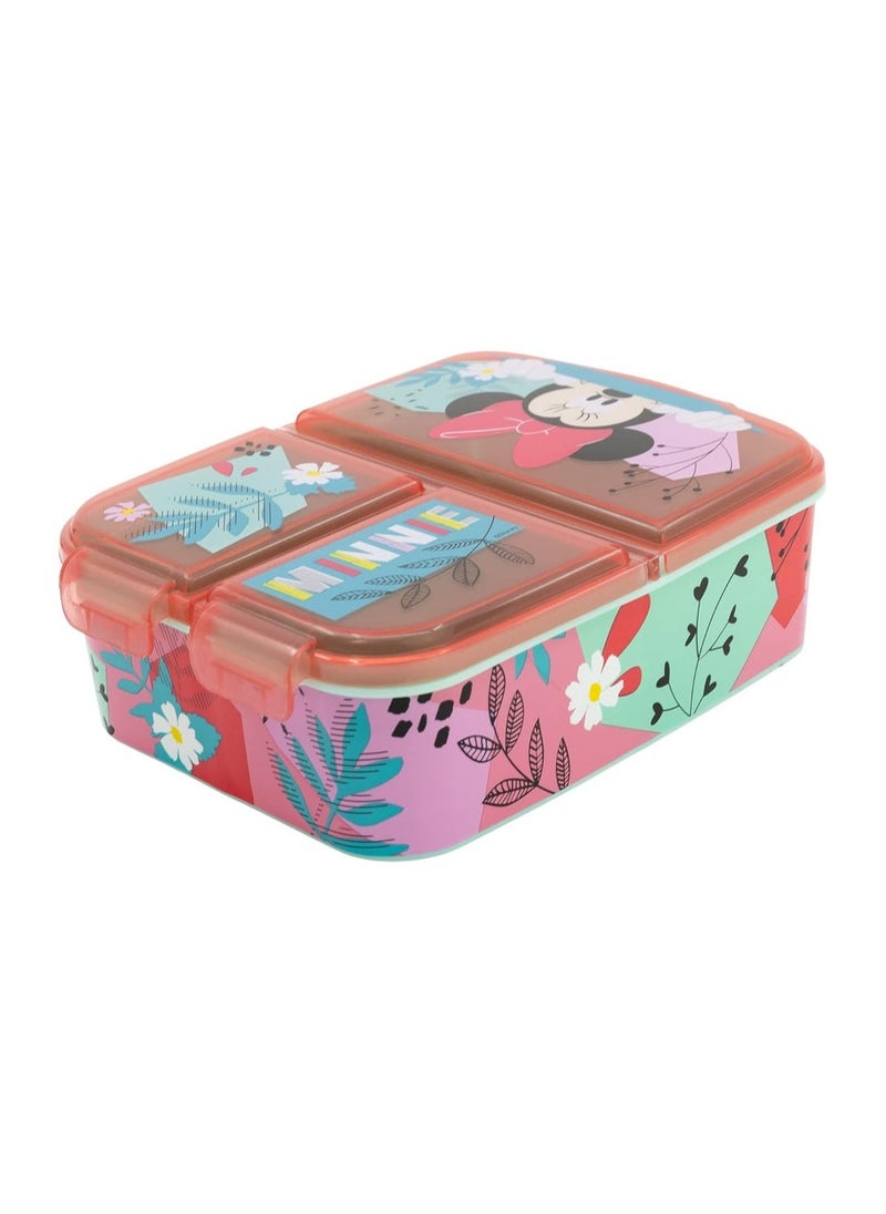 STOR STOR Multi Compartment Snack Box Minnie Mouse 16.3cm X 12.6cm X 6cm  - Image 1