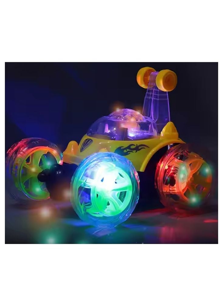 Super Remote Control Stunt Car – 360° Rotating RC Car with Lights (Green) - Image 2