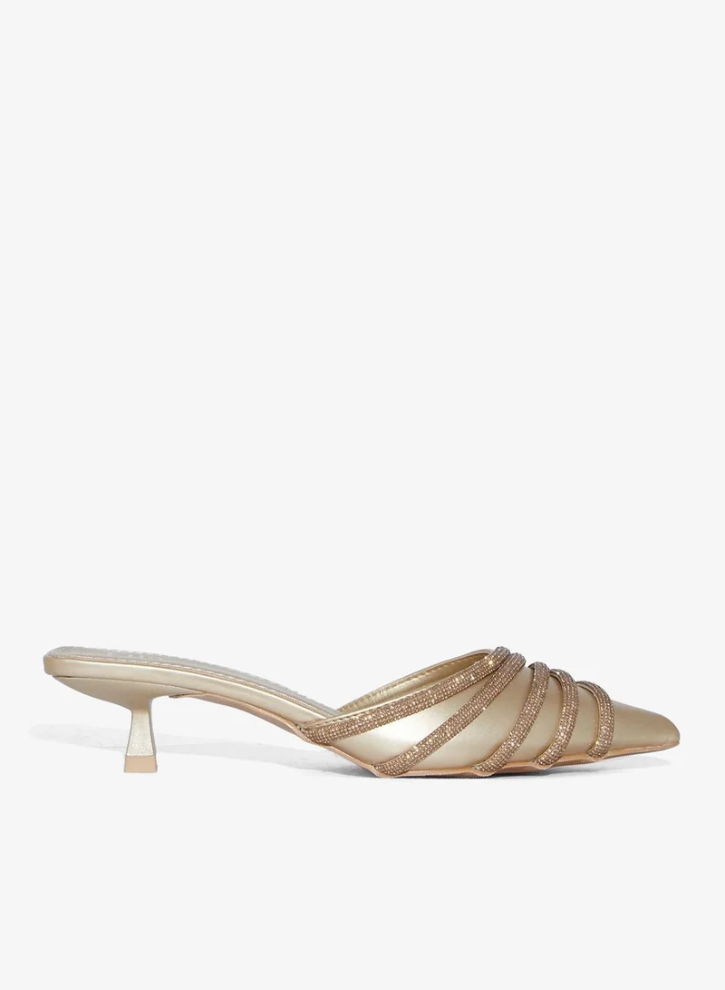 Diamante Detail Slip On Pumps