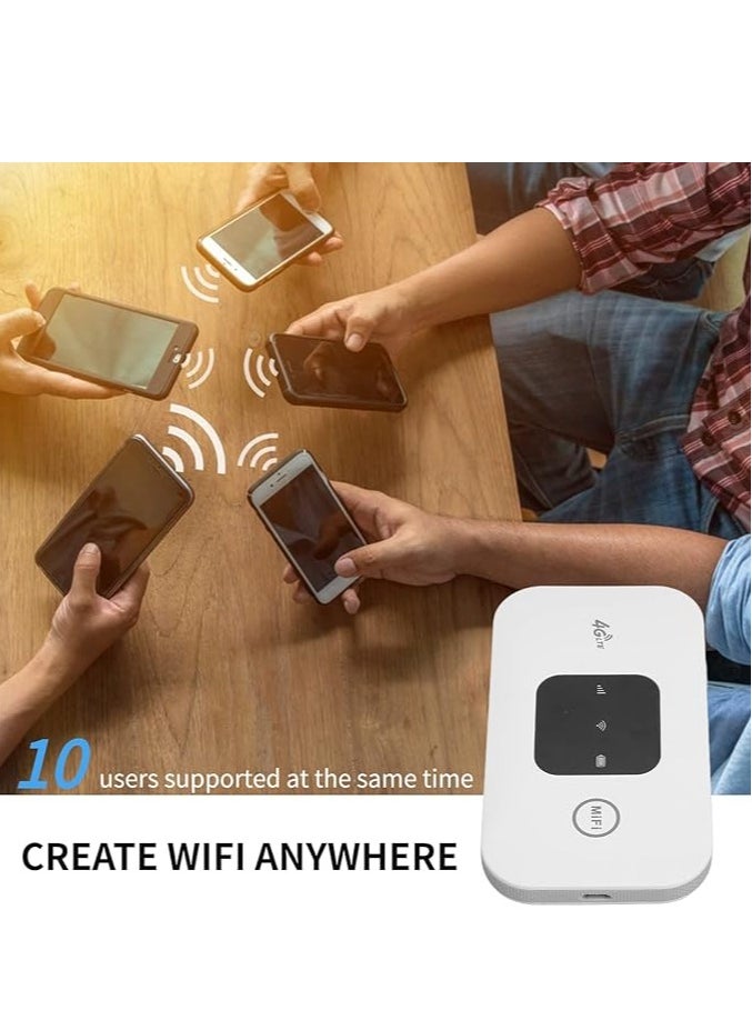 WiFi Router، جهاز Router 4G LTE محمول جهاز Router WiFi محمول، جهاز Router إنترنت لاسلكي Hotspot، يدعم فتحة بطاقة SIM