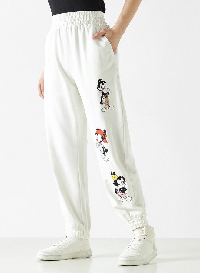 SP Characters Animaniacs Embroidered Joggers with Elasticated Waistband and Pockets - Image 1