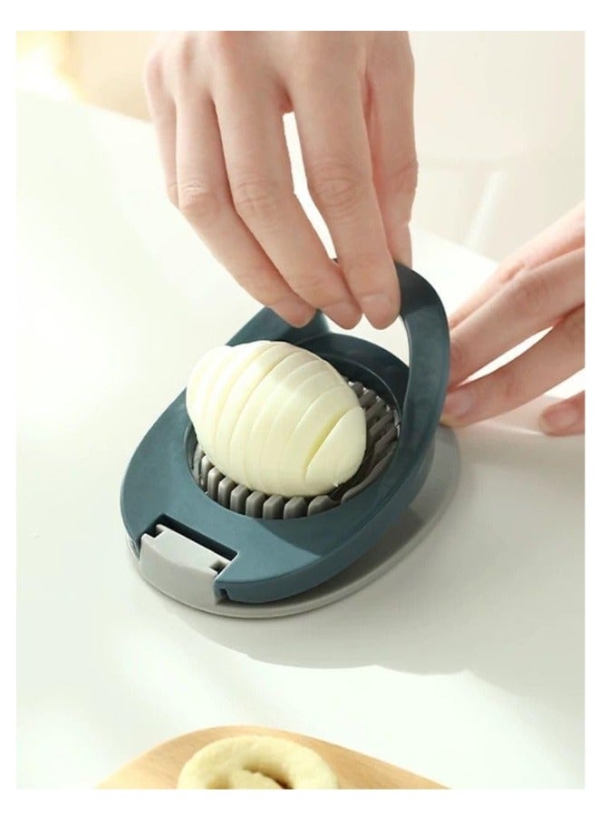 قطاعة بيض متعددة الوظائف من الفولاذ المقاوم للصدأ، أداة تقطيع البيض المسلوق والجبن والفطر بخيوط حادة متينة، سهلة الاستخدام والتنظيف وآمنة لغسالة الأطباق – أداة مطبخ عملية للسلطات والسندويتشات - Image 2