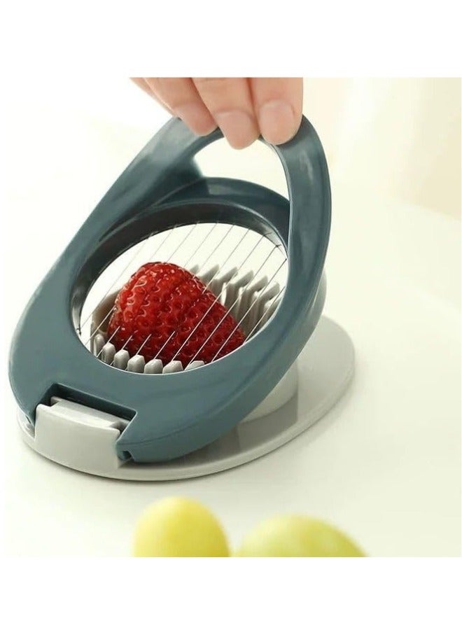 قطاعة بيض متعددة الوظائف من الفولاذ المقاوم للصدأ، أداة تقطيع البيض المسلوق والجبن والفطر بخيوط حادة متينة، سهلة الاستخدام والتنظيف وآمنة لغسالة الأطباق – أداة مطبخ عملية للسلطات والسندويتشات - Image 5