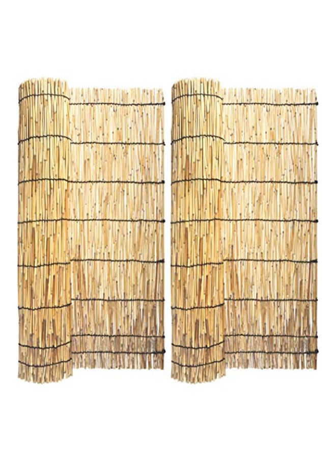 HOME TASTE Hometaste 2 Pieces Natural Reed Fencing,Garden Fence,Privacy Fence Panels For Backyard Or Patio, Highly Dense Whole Reed Peeled Canes Fence Panels 
