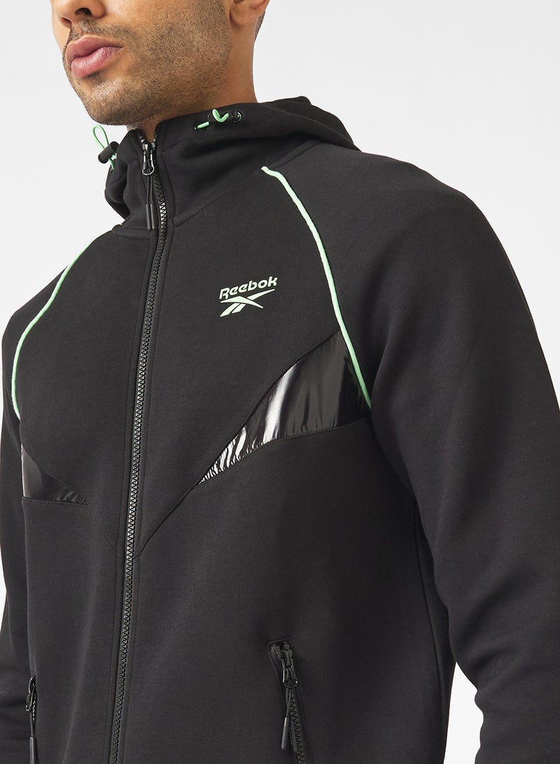 Reebok Logo Zip Through Hoodie - Image 3
