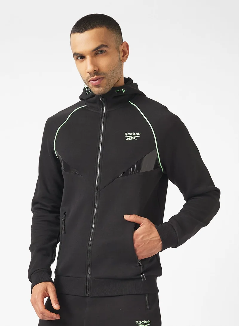 Logo Zip Through Hoodie