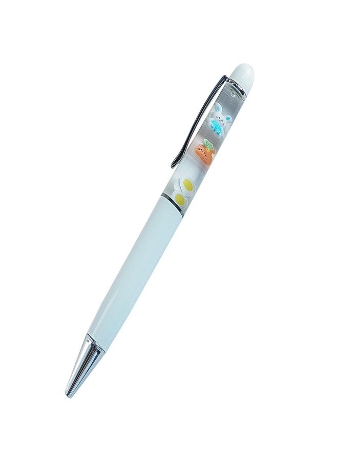 Sikyby Easter Bunny Carrot Eggs Fun Pens Cute Floater Floating Liquid Writing Journaling Office Pen Unique Present Gifts - Image 1