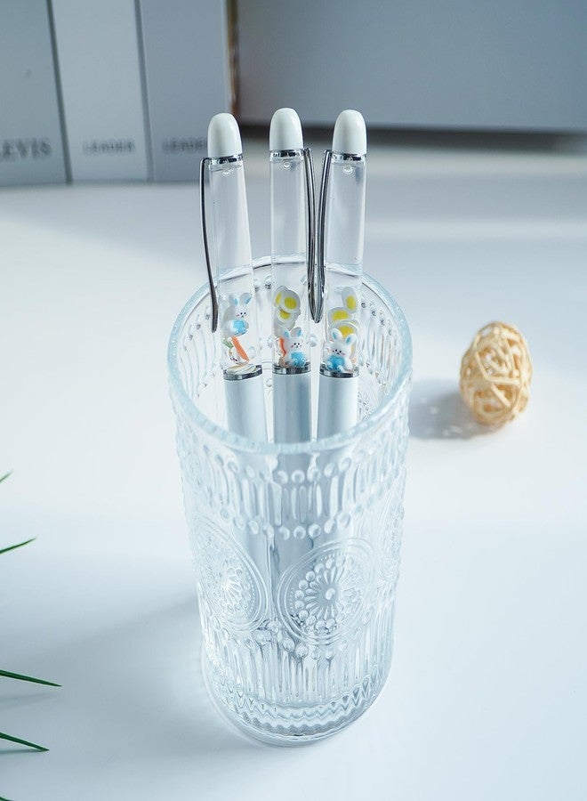 Sikyby Easter Bunny Carrot Eggs Fun Pens Cute Floater Floating Liquid Writing Journaling Office Pen Unique Present Gifts - Image 3