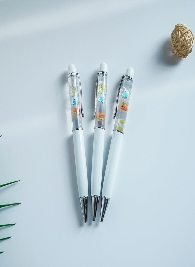 Sikyby Easter Bunny Carrot Eggs Fun Pens Cute Floater Floating Liquid Writing Journaling Office Pen Unique Present Gifts - Image 5